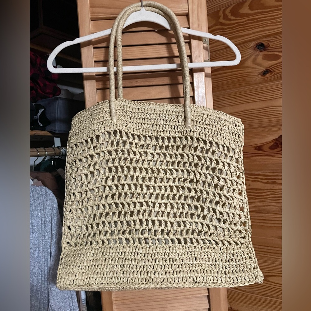 Abercrombie Straw Packable Tote